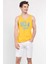 Pebble Sarı Sıfır Kol Oversize Baskılı Erkek Tshirt 2
