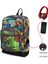 Gri Yeşil Dinazor Ilkokul ve Günlük Sırt Çantası - Erkek Çocuk - USB Soketli 2