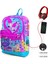 Mavi Pembe Flamingo Ilkokul ve Günlük Sırt Çantası - Kız Çocuk - USB Soketli 2