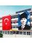 Atatürk Posteri ve Türk Bayrağı Raşel Kumaş 400X600 1