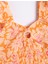 Keten Crop Bluz Kolsuz Çiçekli Gipe Detaylı 3