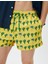 Deniz Şortu Kaktüs Temalı Baskılı Beli Bağcıklı Cepli 5