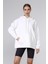 Fancy Kadın Kapüşonlu Yumuşacık İçi Pamuklu Basic Beyaz Oversize Sweatshirt 1