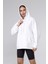 Fancy Kadın Kapüşonlu Yumuşacık İçi Pamuklu Basic Beyaz Oversize Sweatshirt 2