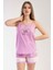 Pamuklu Kadın Ip Askılı Şortlu Pijama Takım 2
