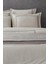 Lavin Çift Kişilik Nevresim Takımı %100 Organik Pamuk Saten Nakışlı Bej-Gri 200X220 cm 3