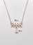14 Ayar Rose Gold Baget ve Damla Taşlı Kolye 5