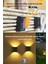 2 Adet Modern Solar Güneş Enerjili 4 Ledli Bahçe Aydınlatması Aplik Sarı Işık LED Lamba 4