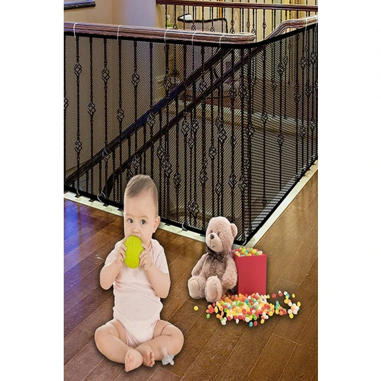 MasterCar Siyah Güvenlik Kapısı Çocuk Bebek Merdiven ve Balkon Filesi Çocuk Güvenlik Filesi Beşik Çevresi File