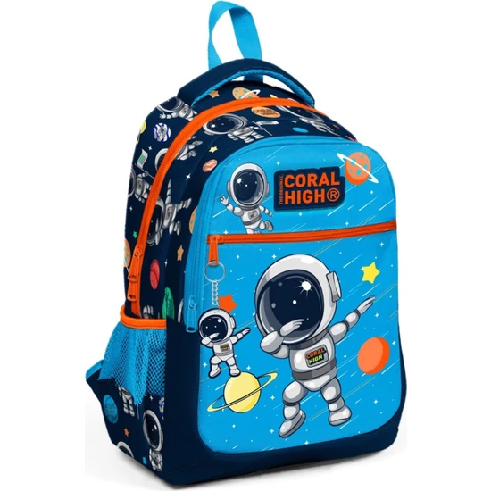 Coral High Üç Gözlü Erkek Çocuk Ilk ve Orta Okul Çantası - Lacivert Mavi Astronot Coral High Üç Gözlü Erkek Çocuk Ilk ve Orta Okul Çantası - Lacivert Mavi Astronot