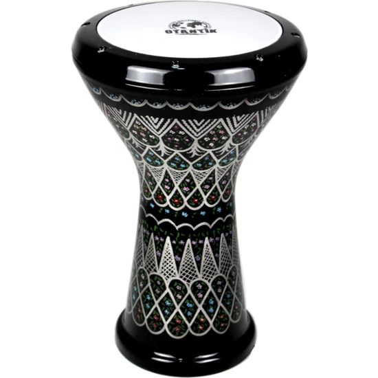 Otantik Müzik Döküm Siyah Dantel Mineli Darbuka (Drum, Doumbek, Perküsyon)