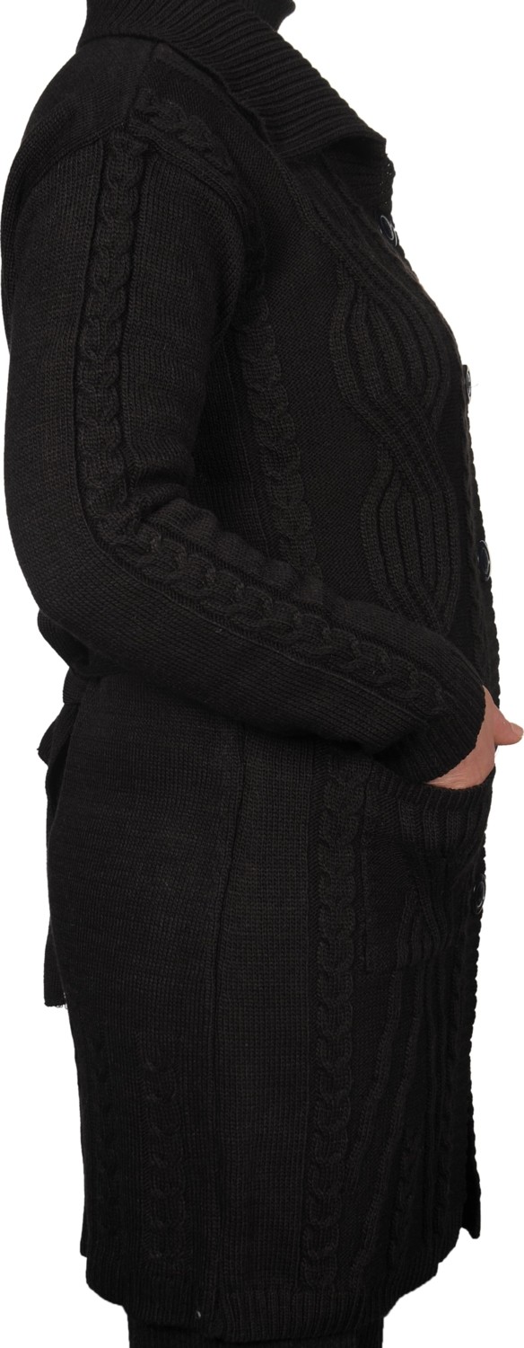 Fresh Moda Kadın Siyah Düğmeli Hırka görsel 3