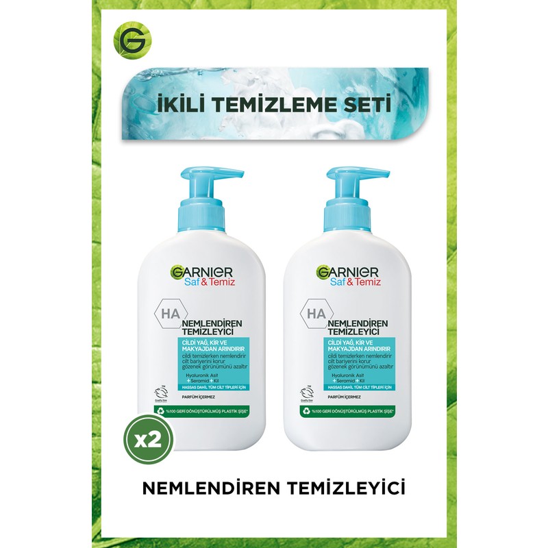 Garnier 2'li Garnier Saf & Temiz Nemlendiren Temizleyici Seti 250 ml