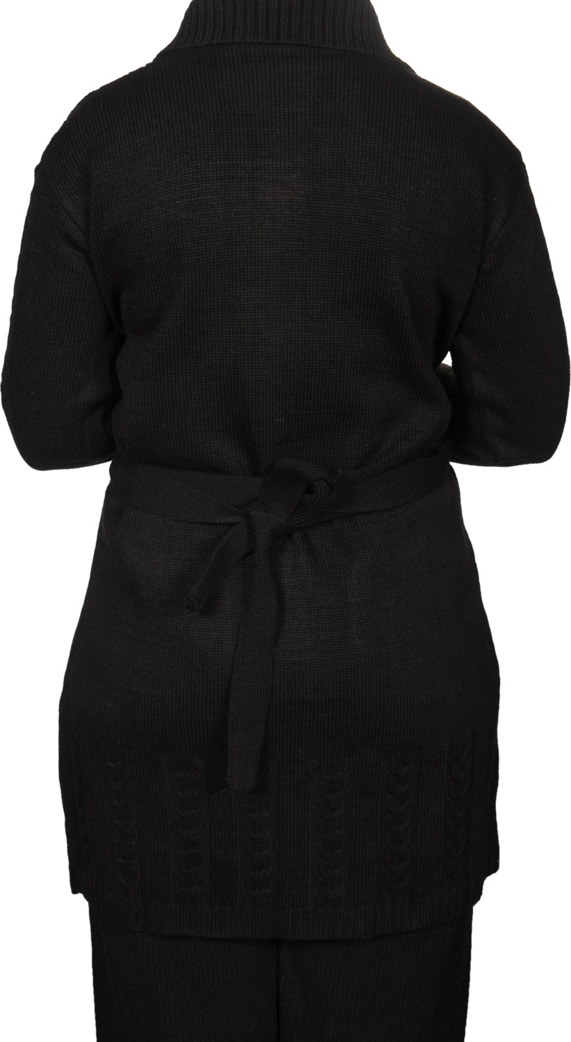 Fresh Moda Kadın Siyah Düğmeli Hırka görsel 5