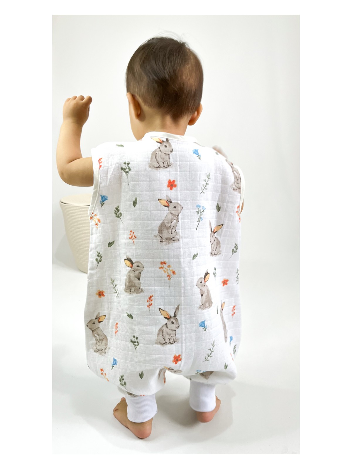 Las Vivas Kids Yazlık Müslin Uyku Tulumu, 0.5 Tog Organik Bebek ve Çocuk Tulumu - Görsel 5