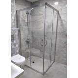 Nokta Duşakabin 90X90 Lüks Camlı Teknesiz Duşakabin ND113