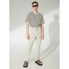 Fabrika Comfort Lastikli Bel Dar Paça Gri Erkek Chino Pantolon cm Rufus