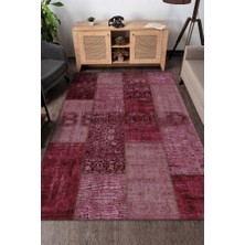 Homshtag Cesur Ol Kırmızı Renkli Halı Geometrik Oturma Odası Halısı Modern Kare Desenli Salon Halısı