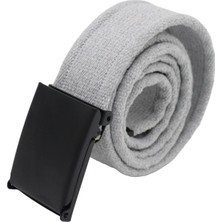 Anatolia Craft Taktik Unisex Açıkgri Erkek Kadın Kız Genç Için Siyah Tokalı Spor Kanvas  Kot Bez Kemer