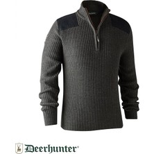 Deerhunter Rogaland Yarım Fermuarlı Gri Kazak Xl