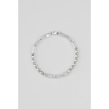 So CHIC Minimal 18 Ayar Beyaz Altın Kaplama 19 cm Gümüş Bileklik