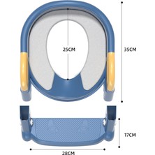 Feiyuansu Çocuk Tuvalet Merdiveni Bebek Yardımcı Merdiven Katlanabilir Tuvalet Halkası (Pvc Ped) (Yurt Dışından)