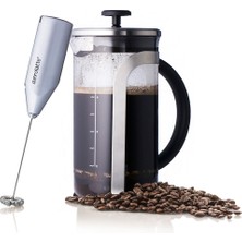 Aerolatte French Press Cafetière 8 Cup 1000 ml ve Kahve / Süt Köpürtücü