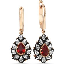 Assos 0.08 Karat Yakut Renkli Elmas Küpe