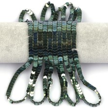 Alibaba Doğaltaş Yeşil Renk Hematit Doğal Taş Dizi 6 x 3 Çavuş Kesim