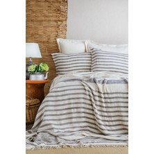 Apricitas Home Brulee Gray Çift Kişilik Yatak Örtüsü Seti