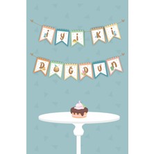 Neşeli Günlerim Baby Dinozor Temalı Büyük Banner *kalın Kağıt 150CM