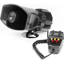 BTM Otomotiv 7 Sesli Mikrofonlu Megafon Siren 100 Watt Yuksek Sesli 12 Volt Uyumlu