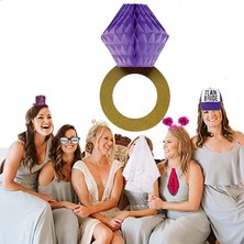 Pandoli Bride To Be Tektaş Yüzük Şeklinde Petek Asma Süs Violet Mor Renk 1 Adet