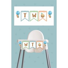 Neşeli Günlerim Baby Dinozor Temalı Two Banner (Kalın Kağıt) Doğum Günü