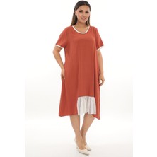 Modayız Cepli Yazlık Beden Elbise F10-2369