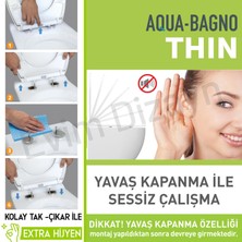 Aqua Bagno Thin   Yavaş Kapanan Klozet Kapağı - Duroplast-Yavaş Kapanan