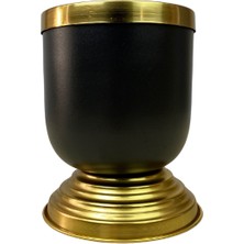 Cihan Çiçekçilik Gold Kemerli 16X12 Darbuka Siyah Saksı