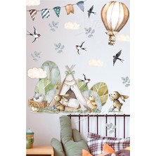 Msticker Vintage Çiflik Çocuk Bebek Odası Sticker Seti