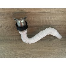 Renk Yapı Rüyası Renk Yapı Basmalı Krom Kaplama Pop-Up Körüklü Mutfak Lavobo Sifonu Su Sızdırmaz Tam Kalıp Gövde