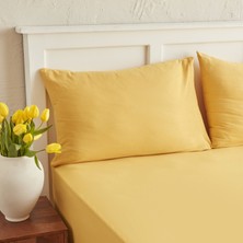 Karaca Home Motto Penye Fitted Tek Kişilik Çarşaf 100 x 200+30 cm Hardal