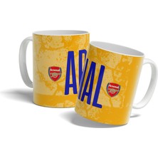 Offside Arsenal Takımı Sarı Baskılı Kupa Bardak