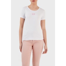 Ea7 Pamuklu Regular Fit Bisiklet Yaka T Shirt Bayan T Shirt 3RTT05 Tjdzz 0193