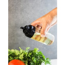 Krm Home 2'Li Set Cam Yağdanlık Sirkelik Sosluk Sızdırmaz Akıllı Kapak 245 Ml