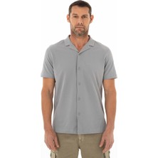 Ar-ma Erkek Polo Yaka Kısa Kollu Gömlek Regular Fit %100 Pamuk Penye Pike Düğme Kapamalı Cepsiz Y25374351101