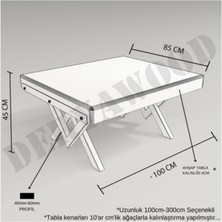 Deryawood Masif Ahşap Walnut Orta Sehpa 90*90  cm