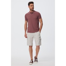 Lee Cooper Newbernard Erkek %100 Pamuk Polo Yaka T-Shirt Gül Kurusu