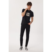 Lee Cooper Michael Erkek %100 Pamuk O Yaka T-Shirt Siyah