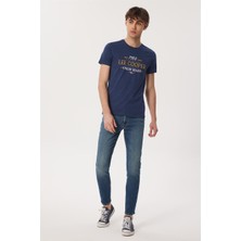 Lee Cooper Robert Erkek %100 Pamuk O Yaka T-Shirt Lacivert