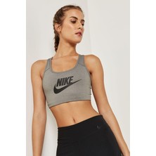 Nike Swoosh Futura Gri Kadın Sporcu Sütyeni