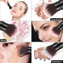 Jarke Katlanabilir Saplı Blush Fırçası - Mineral, Fondöten, Allık Için, Seyahat Için Uygun (Yurt Dışından)